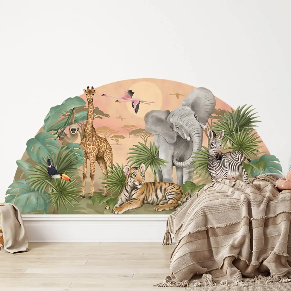 Samolepka na zeď - Safari 161 x 79 cm