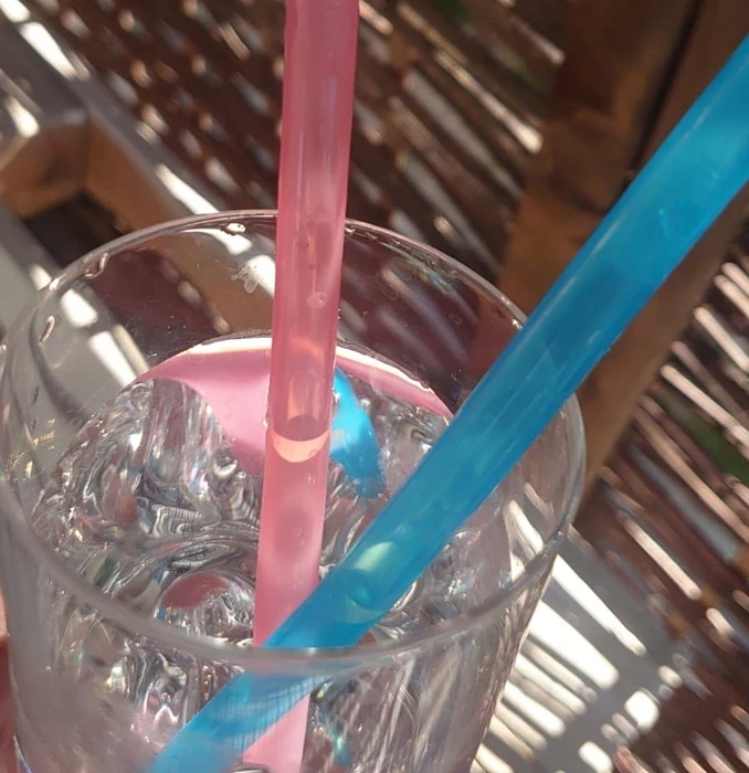 Fommi Silikonové slámky pro opakované použití - Blue/Pink