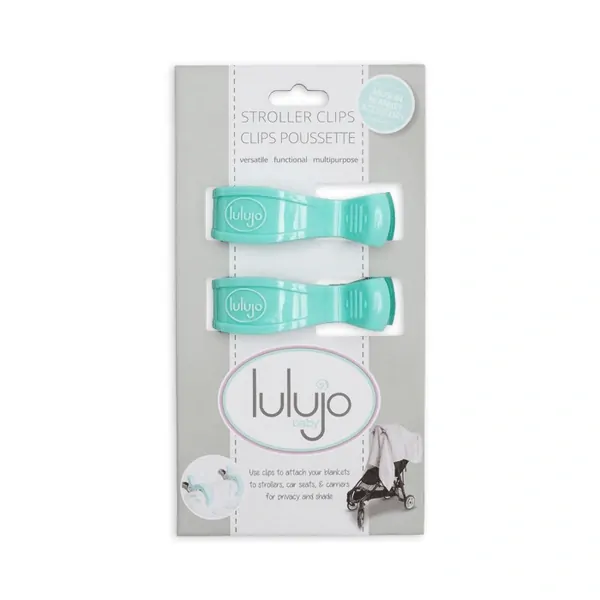 Lulujo Multifunkční klipsy ke kočárku - Aqua, 2ks