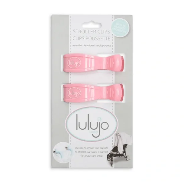 Lulujo Multifunkční klipsy ke kočárku - Pink, 2ks