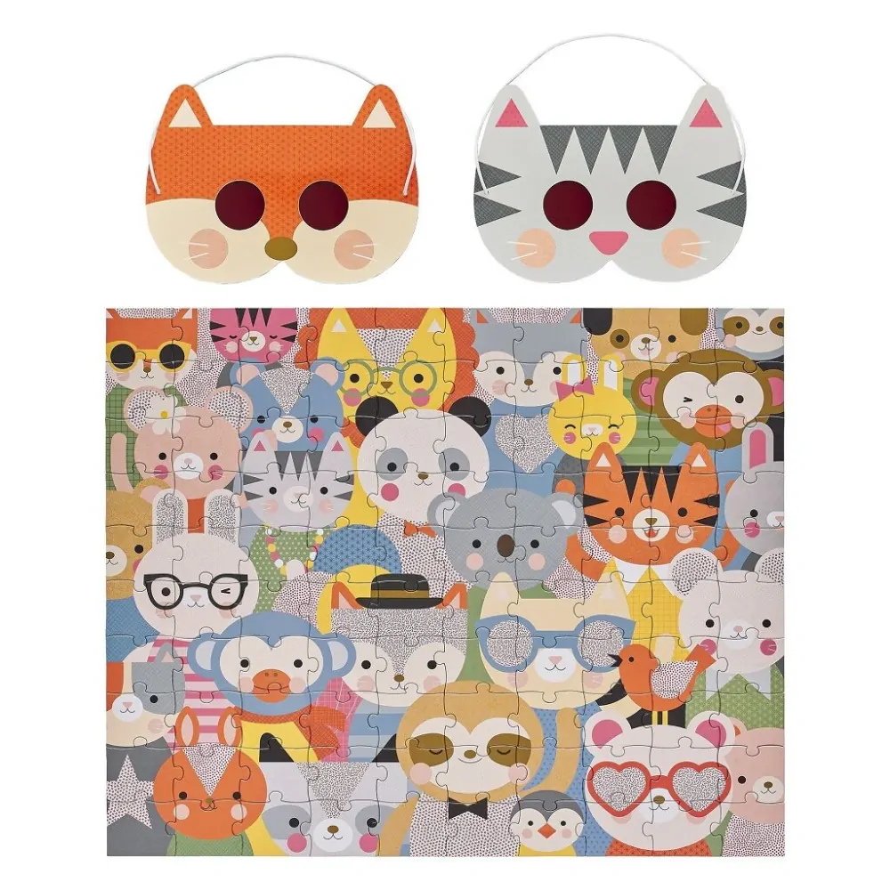 Dětské puzzle Petit Collage - Animal festival, 100 ks