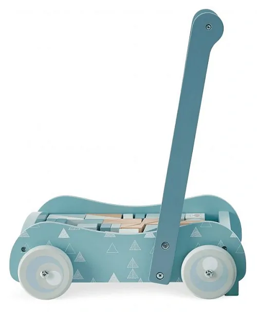 Eco Toys Dřevěné chodítko s 46 kostkami
