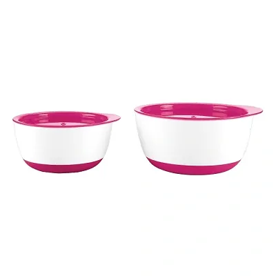 OXO sada 2ks protiskluzových misek s víkem - Pink