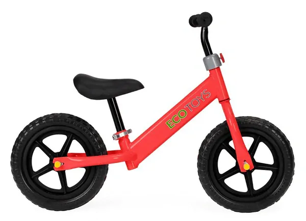 Eco Toys Dětské odrážedlo s nastavitelnou výškou sedadla - červené