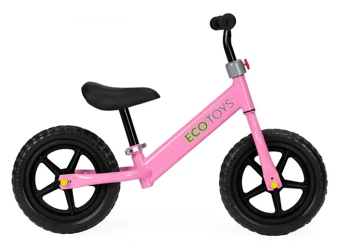 Eco Toys Dětské odrážedlo s nastavitelnou výškou sedadla - růžové