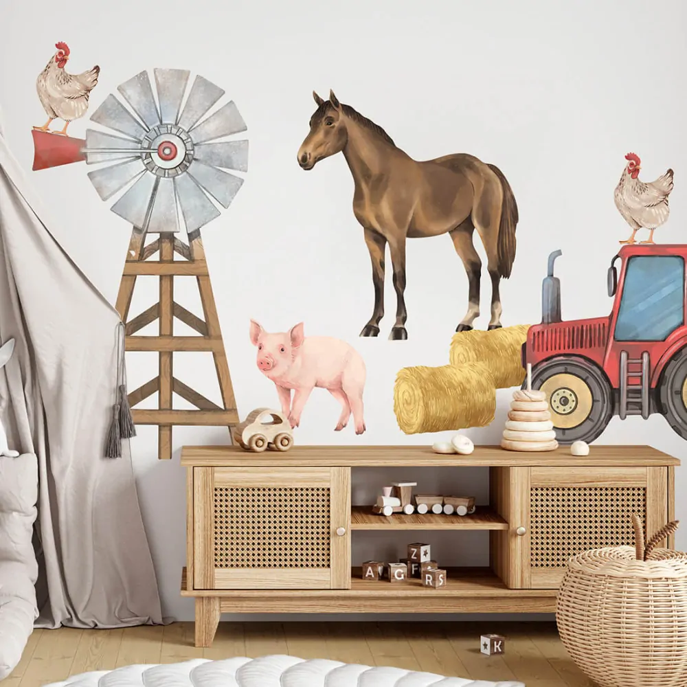 Samolepky na zeď - Farma, var. A