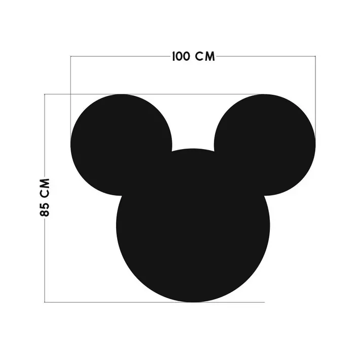 Tabulová samolepka na zeď - Mickey 100 x 85 cm