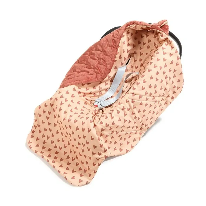 La Millou Zavinovací deka do autosedačky Heartbeat Pink