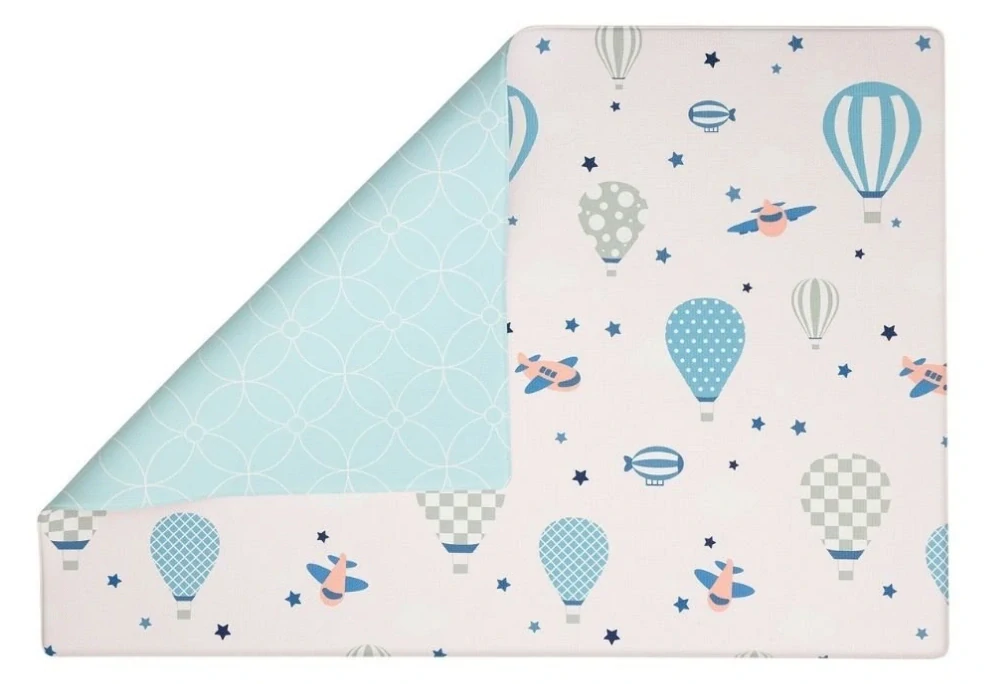 LALALU Podložka na hraní Premium Blue Ballon 190 x 130 x 1,2 cm
