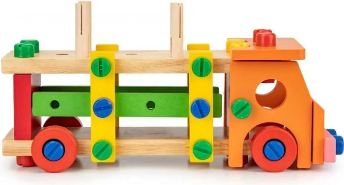 Dřevěná stavebnice Ecotoys - 58 ks