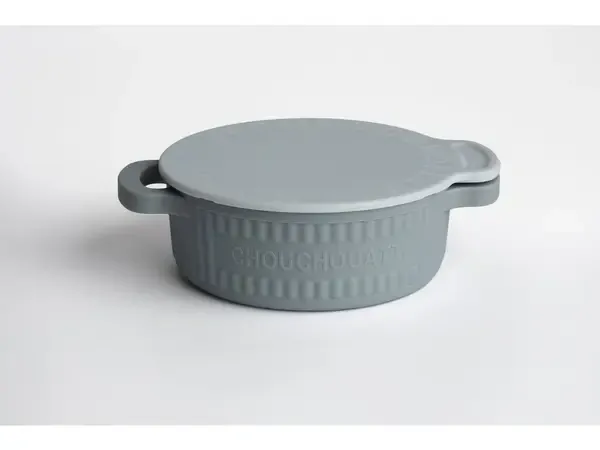 Chouchouatti Silikonová miska s víkem - Gray