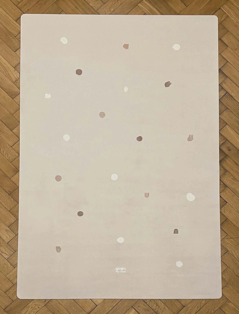 Gugu the Hero Kaučuková hrací podložka - Beige Beige Dot BIG