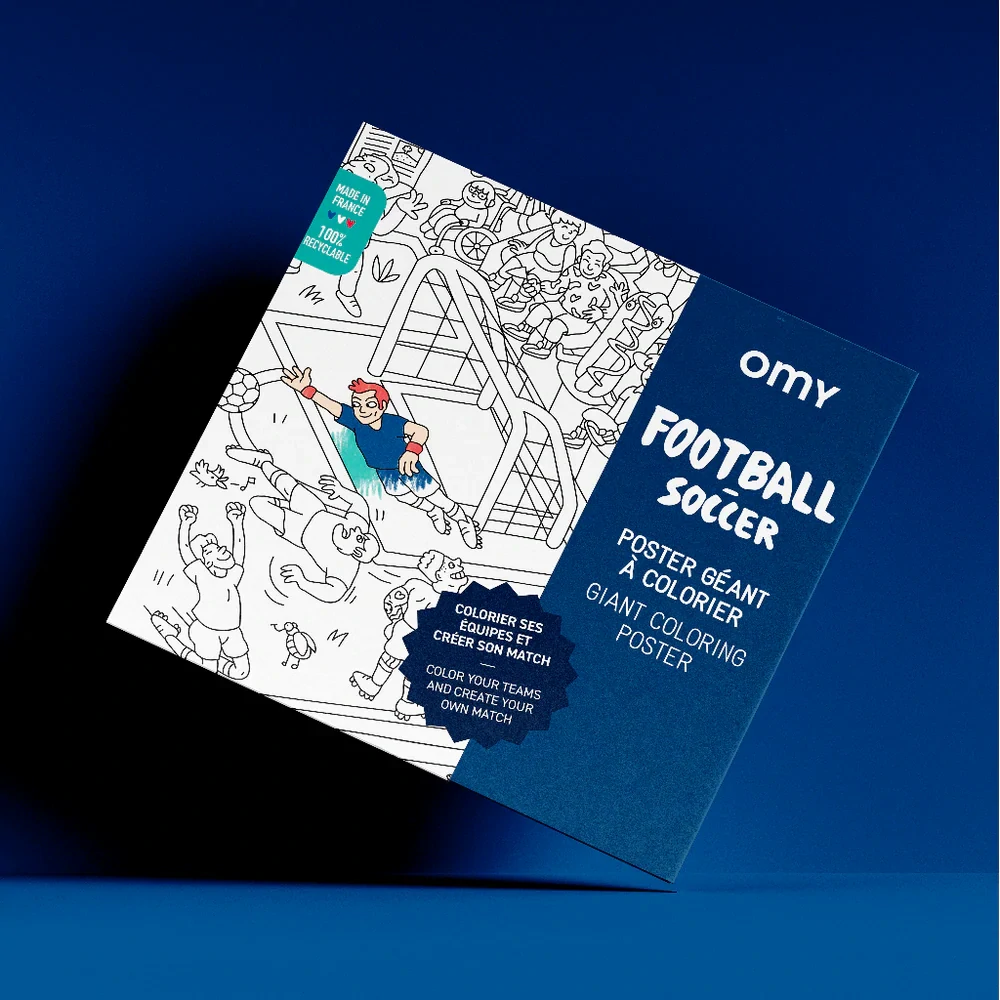 OMY Velký vybarvovací plakát, omalovánka - Football 70 x 100 cm