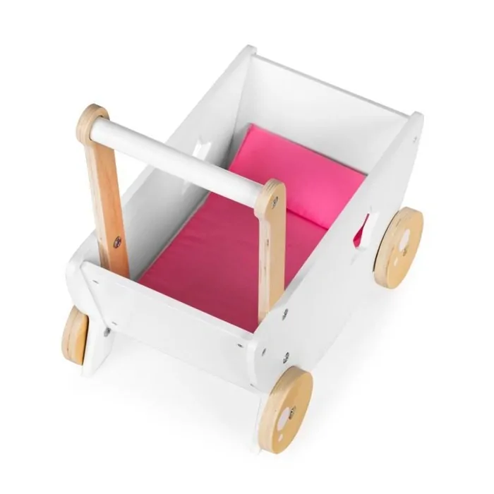 Dřevěný kočárek pro panenky EcoToys