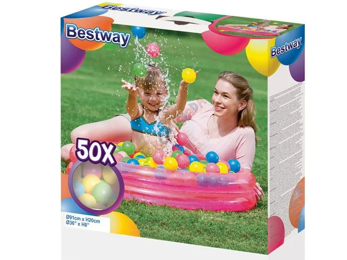 Bestway Nafukovací bazének + míčky - růžový