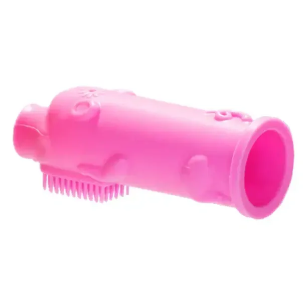The Brushies Silikonový zubní kartáček - Pinky Pig