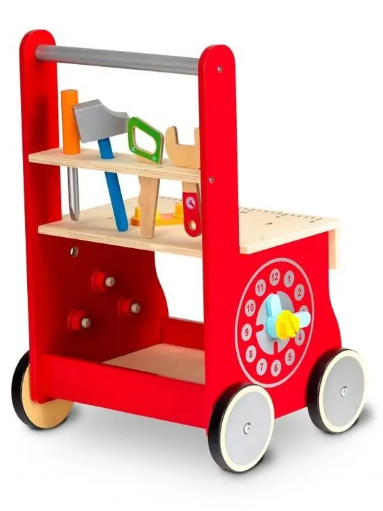 Eco Toys - Dřevěné chodítko s montážním stolem
