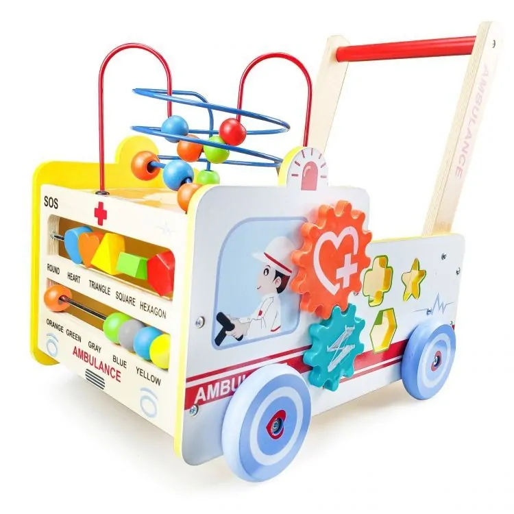 Eco Toys Didaktické chodítko - Sanitní vůz