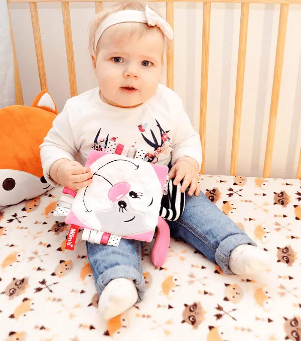 Mom´s Care Mazlící a šustící dečka - Pejsek modrý