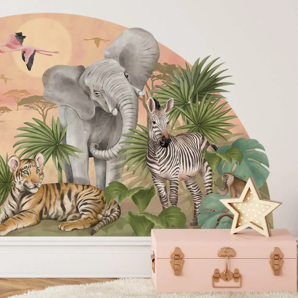 Samolepka na zeď - Safari 161 x 79 cm