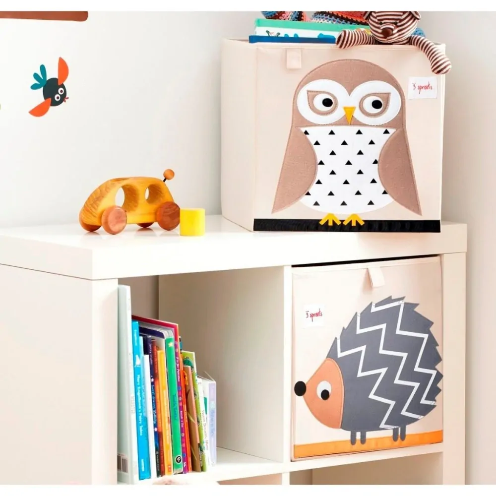 3 Sprouts Úložný box na hračky Sova