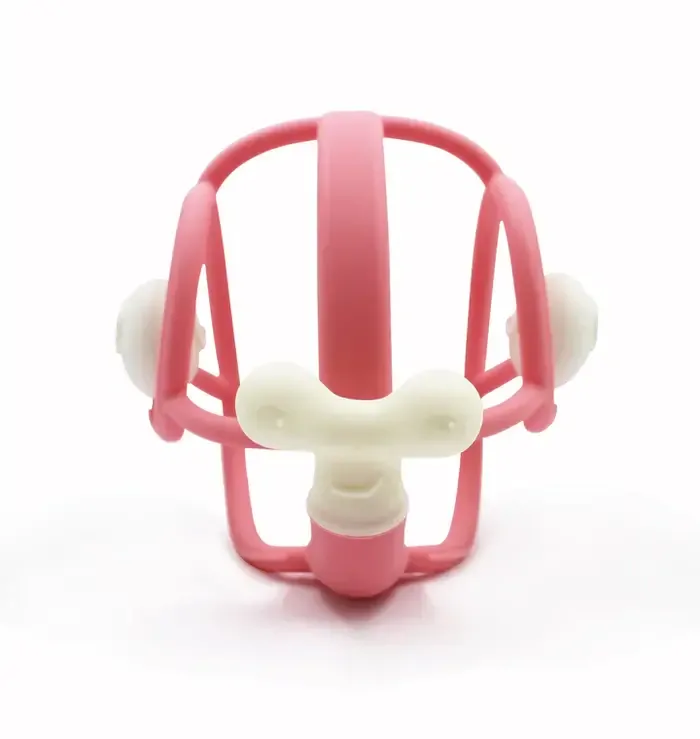 Mömbella Kousátko s chrastítkem Deluxe - Hlemýžď pink
