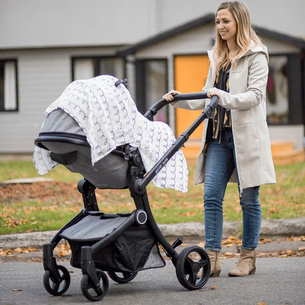 Lulujo Multifunkční klipsy ke kočárku - Grey, 2ks
