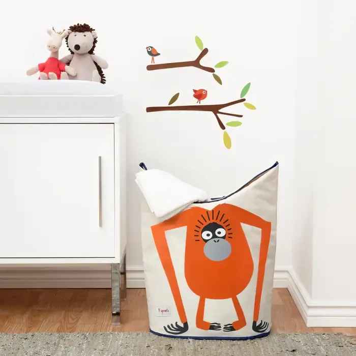 3 Sprouts Úložný koš na prádlo Orangutan