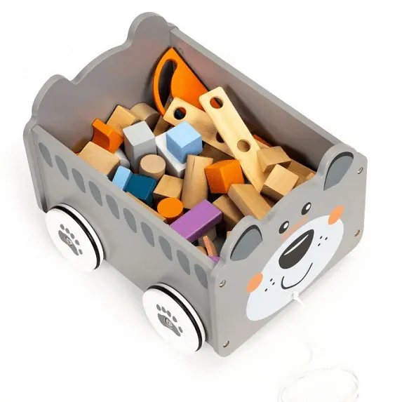 Dřevěný úložný box Ecotoys - Pejsek