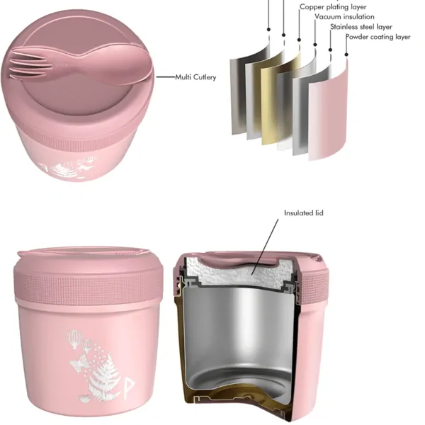 Carl Oscar Termoska na jídlo TEMP LunchJar Spirit 0,5 l - Pink/Passion
