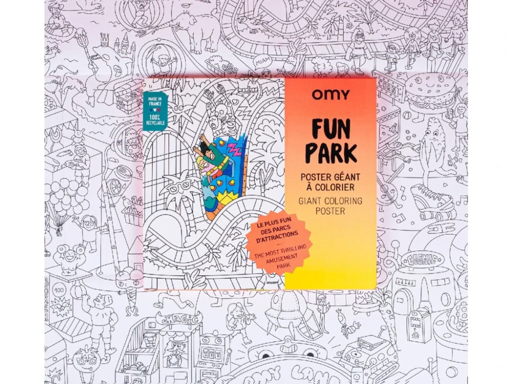 OMY Velký vybarvovací plakát - Fun Park 70 x 100 cm