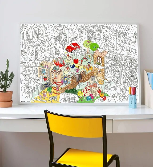 OMY Velký vybarvovací plakát - Kids Life 70 x 100 cm