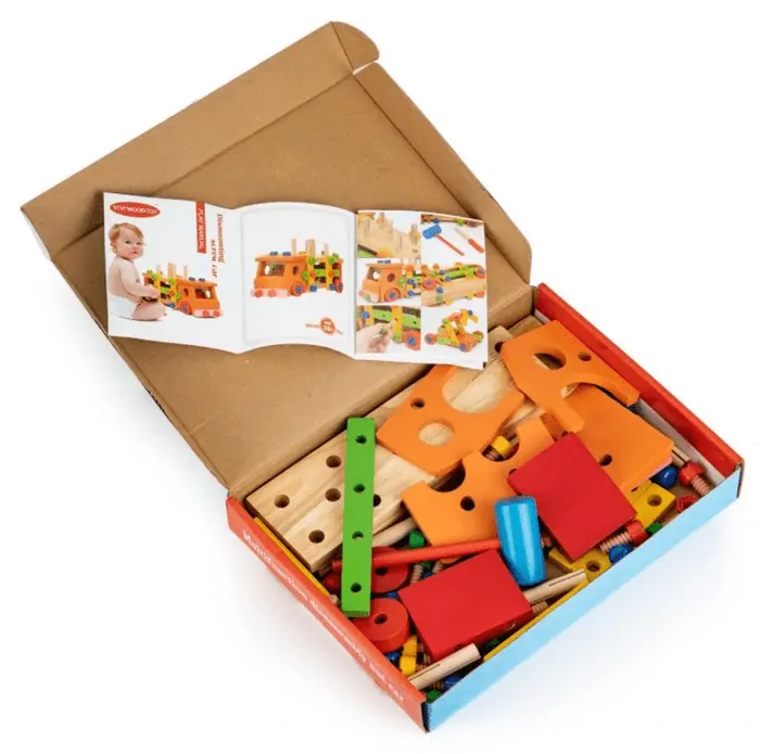 Dřevěná stavebnice Ecotoys - 58 ks