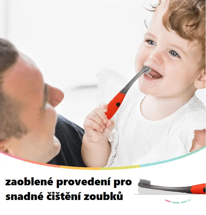 Mömbella Silikonový zubní kartáček - Beruška Dori, 6m+