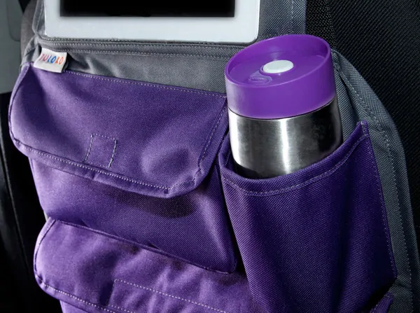 TULOKO Kapsář do auta pro děti + držák na tablet - fialový