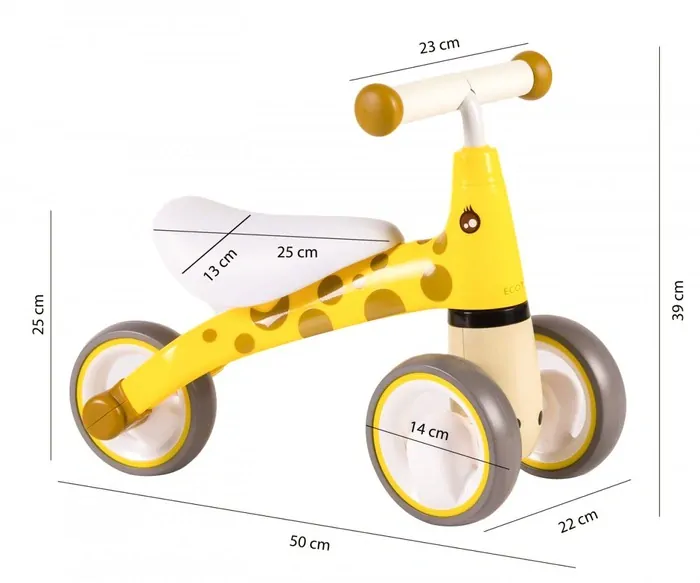 Eco Toys Odrážedlo pro nejmenší 12+ Žirafa