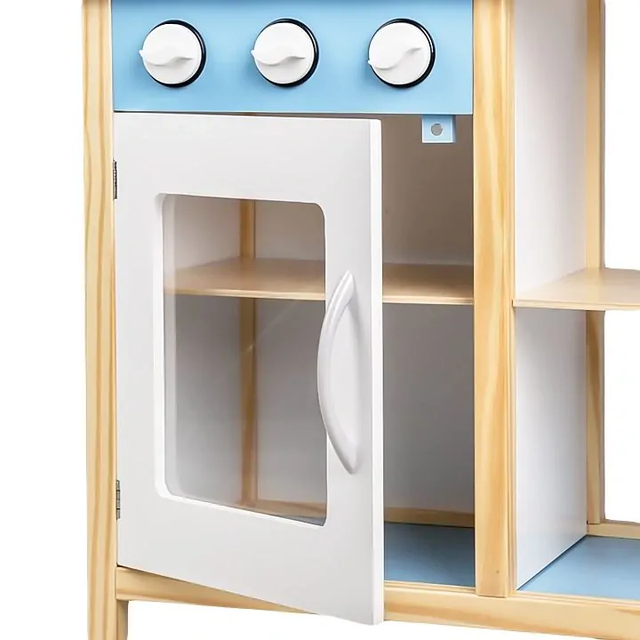 Dřevěná kuchyňka Ecotoys - modrá