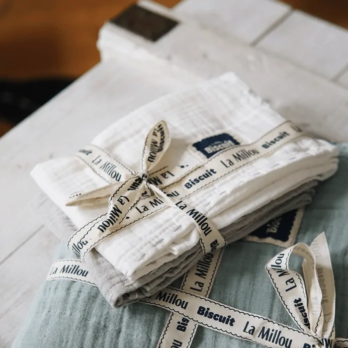 La Millou - 2ks mušelínové pleny/bryndáčky - Navy/Off white