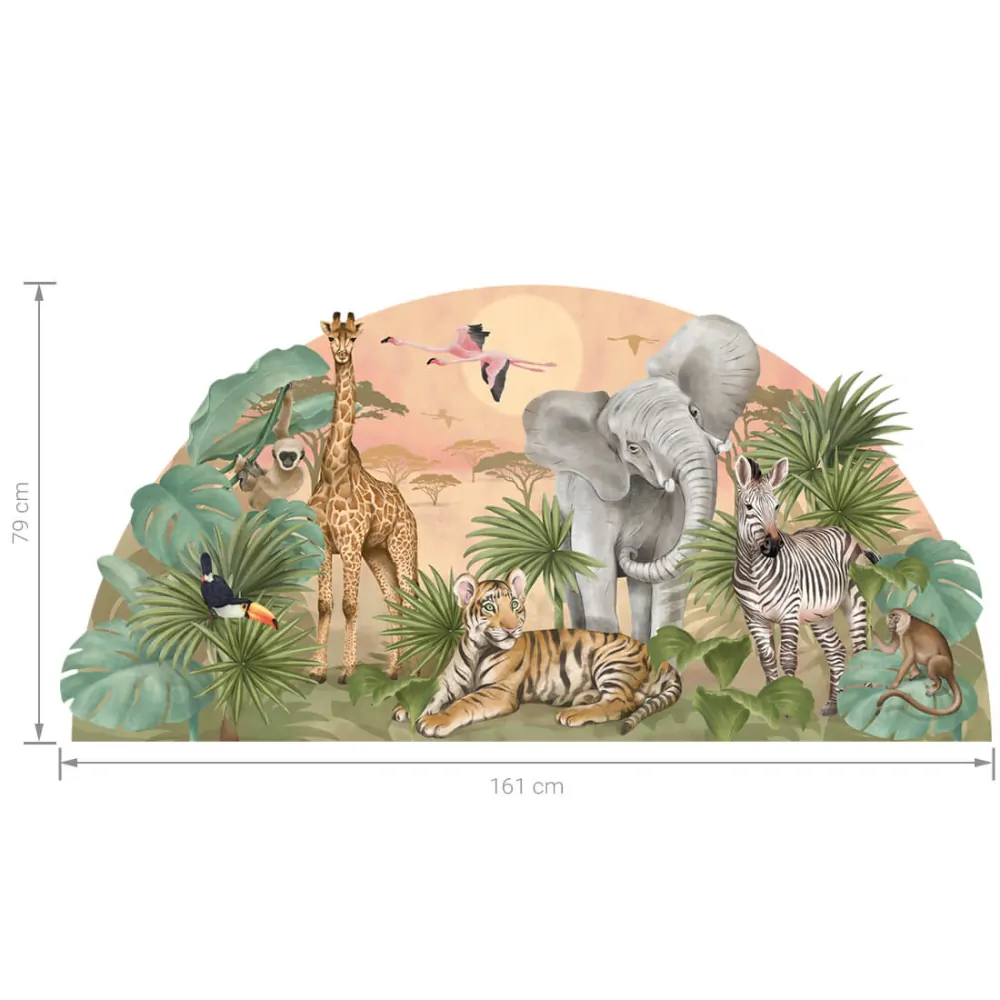 Samolepka na zeď - Safari 161 x 79 cm