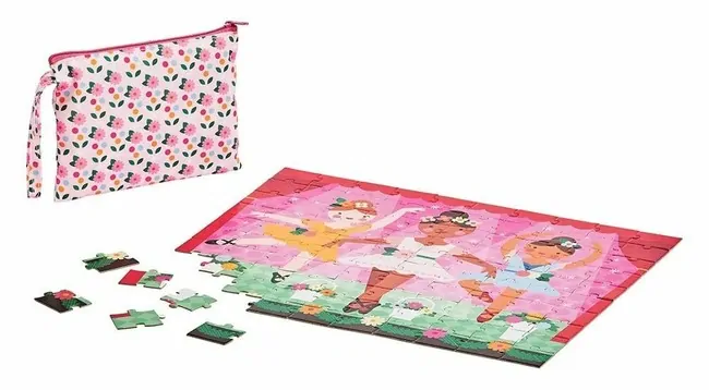 Oboustranné puzzle 2v1 Petit Collage - Baletky, 50 ks