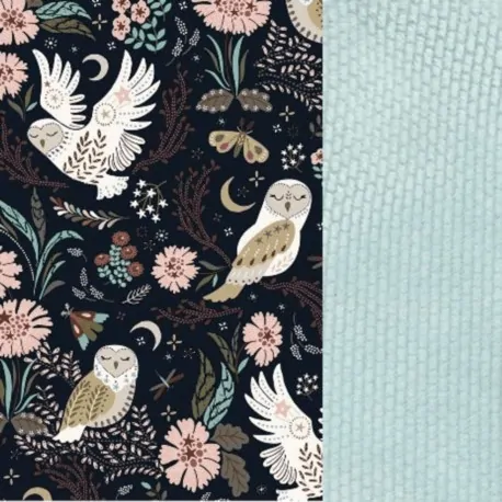 La Millou Zavinovací deka do autosedačky Magic owl/Velvet smoke mint