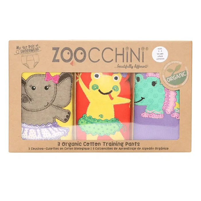 Zoocchini učící kalhotky - Set 3ks, dívčí 2-3 roky, Balerína