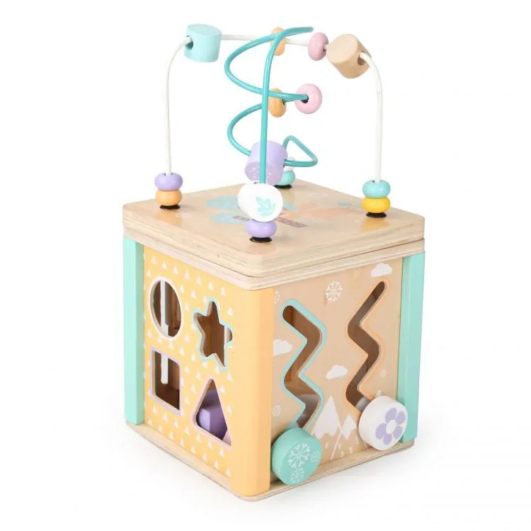 Ecotoys - Motorická edukační kostka Pastel