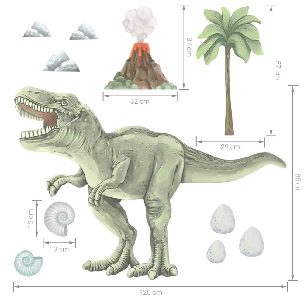 Samolepky na zeď - Dinosaurus T-Rex XXL