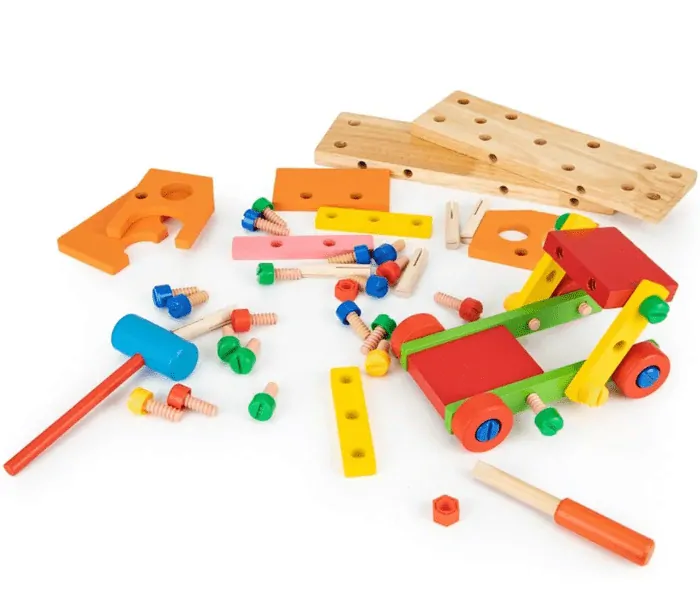 Dřevěná stavebnice Ecotoys - 58 ks