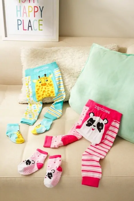 Zoocchini Legíny a ponožky - Žirafa, 12-18 měsíců
