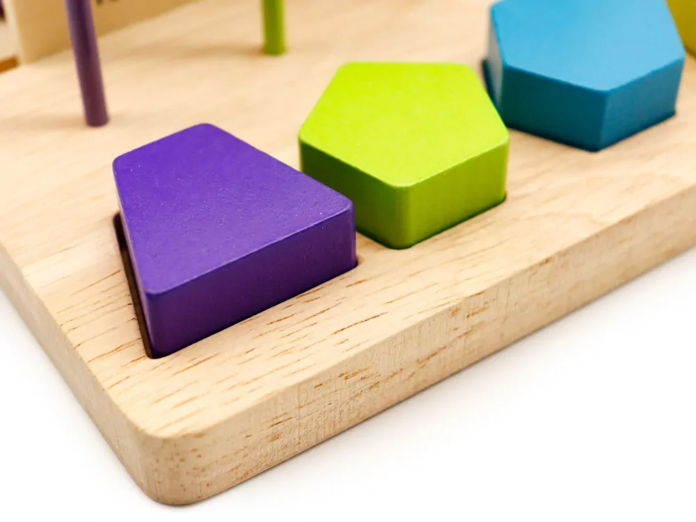 Dřevěné počítadlo + číslice a tvary Ecotoys