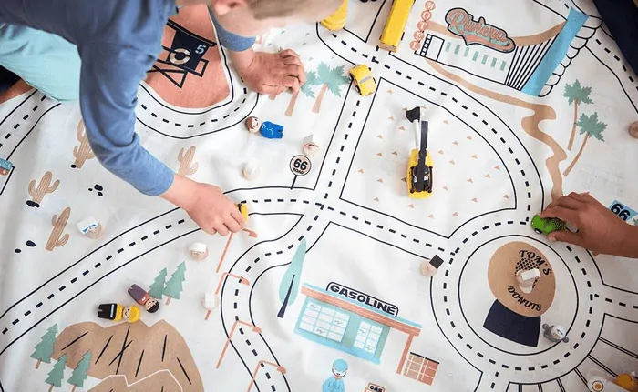 Vak na hračky/podložka na hraní Play&Go - L.A. roadmap