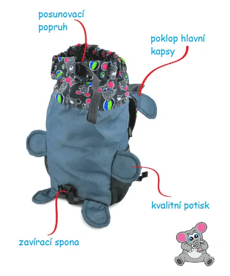 Hugger Animal Dětský batoh - Edward Elephant