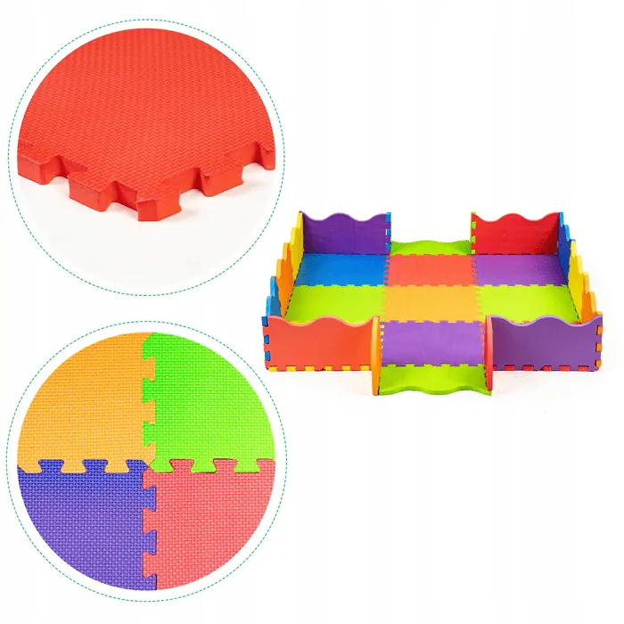 Eco Toys Pěnové puzzle na zem s mantinely - 91 x 91 cm